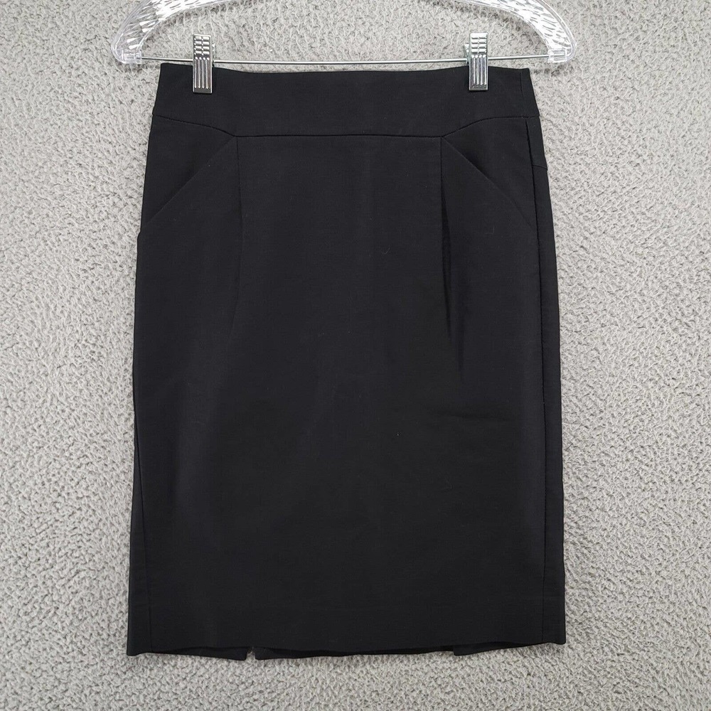 J crew skirt women's 0 black pencil skirt pockets knee